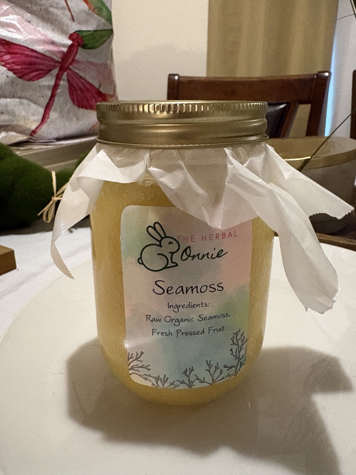 A real jar of The Herbal Bonnie sea moss gel